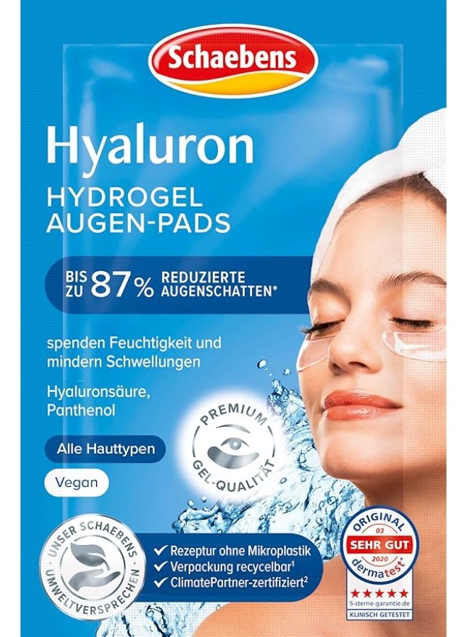 Schaebens Hyaluronic Hydrogel Eye Pads – Moisturises & Reduces Dark Circles – With Hyaluronic Acid & Panthenol – For All Skin Types – Vegan – Made in Germany - Image 1